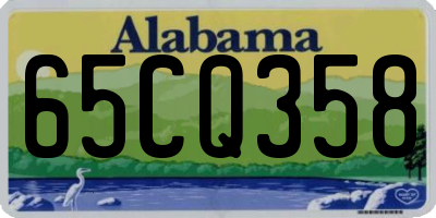 AL license plate 65CQ358