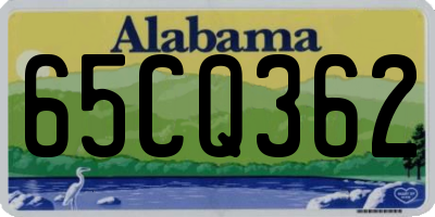 AL license plate 65CQ362