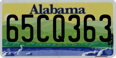 AL license plate 65CQ363