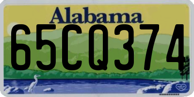 AL license plate 65CQ374