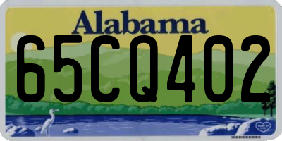 AL license plate 65CQ402