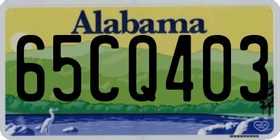 AL license plate 65CQ403