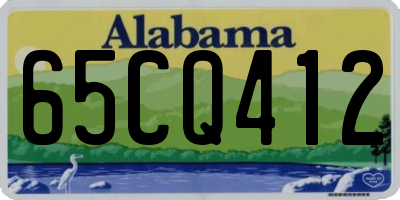 AL license plate 65CQ412