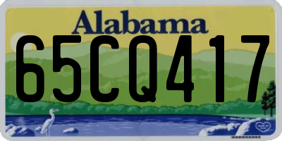 AL license plate 65CQ417