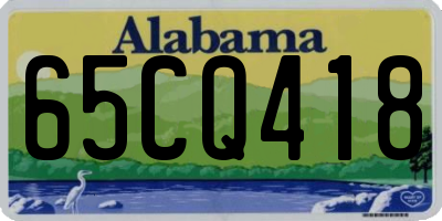 AL license plate 65CQ418