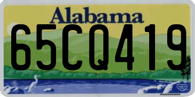AL license plate 65CQ419