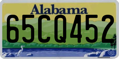 AL license plate 65CQ452