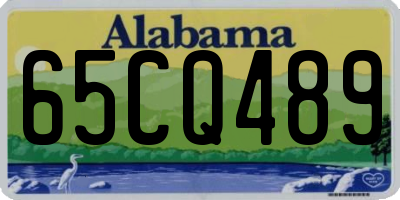AL license plate 65CQ489