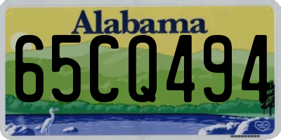 AL license plate 65CQ494