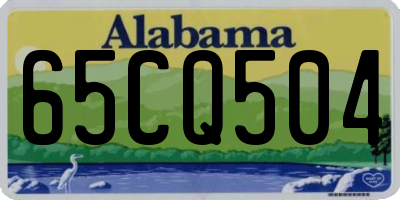 AL license plate 65CQ504
