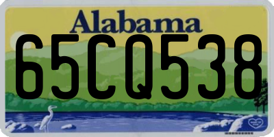 AL license plate 65CQ538