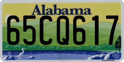 AL license plate 65CQ617