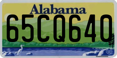 AL license plate 65CQ640