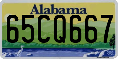 AL license plate 65CQ667