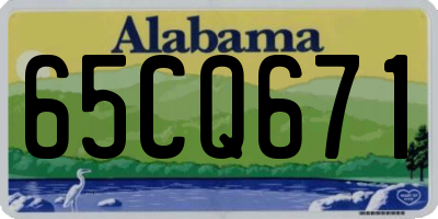 AL license plate 65CQ671