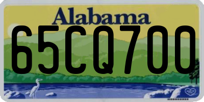 AL license plate 65CQ700