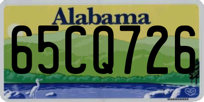 AL license plate 65CQ726