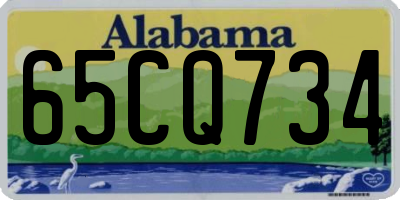 AL license plate 65CQ734