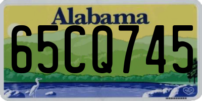 AL license plate 65CQ745