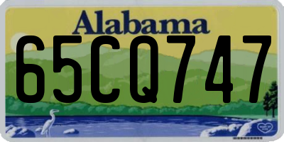 AL license plate 65CQ747