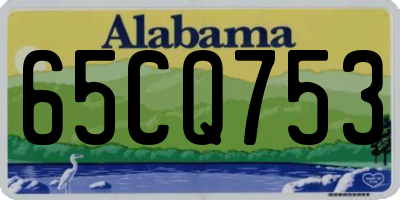 AL license plate 65CQ753