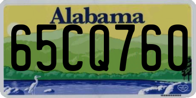 AL license plate 65CQ760