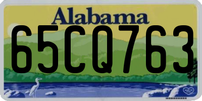AL license plate 65CQ763
