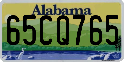 AL license plate 65CQ765