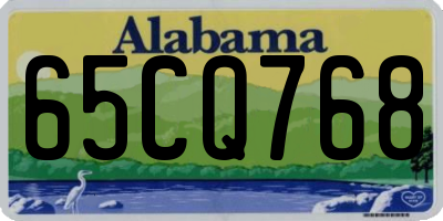 AL license plate 65CQ768