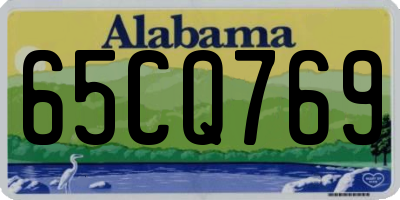 AL license plate 65CQ769