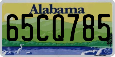 AL license plate 65CQ785