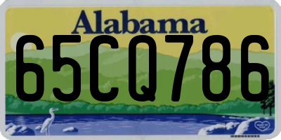 AL license plate 65CQ786