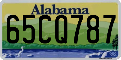 AL license plate 65CQ787