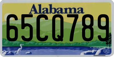 AL license plate 65CQ789