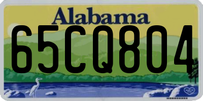 AL license plate 65CQ804