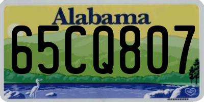AL license plate 65CQ807