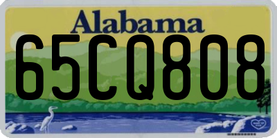 AL license plate 65CQ808