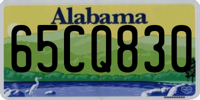 AL license plate 65CQ830