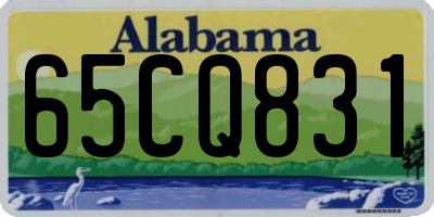 AL license plate 65CQ831