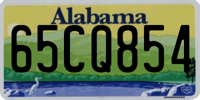 AL license plate 65CQ854