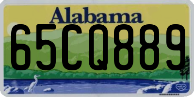 AL license plate 65CQ889