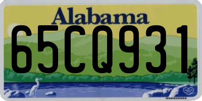 AL license plate 65CQ931