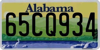 AL license plate 65CQ934