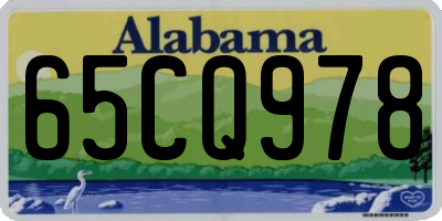 AL license plate 65CQ978