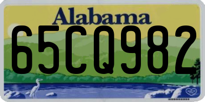 AL license plate 65CQ982