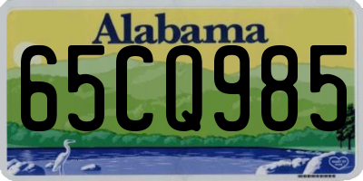 AL license plate 65CQ985
