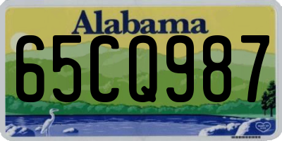 AL license plate 65CQ987
