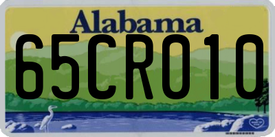 AL license plate 65CR010