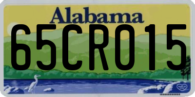 AL license plate 65CR015
