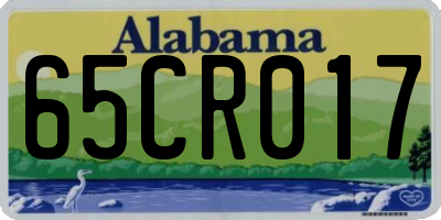 AL license plate 65CR017